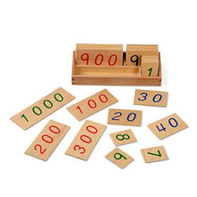 Load image into Gallery viewer, New Sky Enterprises Montessori Math Material Wooden Number Cards 1-1000 with Box Counting Number Bank Game Children Early Development Toys
