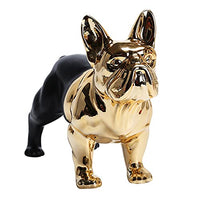ZANZAN Money Banks for Kids Matte Black and Gold Piggy Bank Cute Ceramic Dog Money Bank Large Coin Bank with Rubber Stopper Money Box for Kids 13.3x10.8in Money Bank Counter (Color : Piggy Bank)