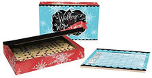 Load image into Gallery viewer, LANG - &quot;Winter Magic&quot; Domino Set - Artwork by LoriLynn Simms - Includes Mexican Train Station and Matching Score Pad

