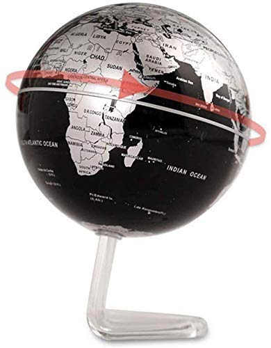 Globe, World Globe Explore The World Floating Globe Sphere Map Teaching and Learning Scientific Creative Magnetic Suspension Rotation World Globe Home Decoration Ornaments, Black