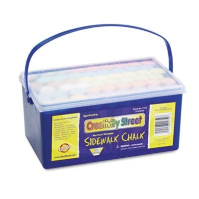 Sidewalk Chalk - 4 x1 Dia. Jumbo Stick, 12 Assorted Colors, 52 Pieces/Each Case(sold in packs of 3)