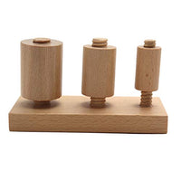 Yiju Montessori Wooden Nuts and Bolts Building Construction Tools for