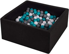 Load image into Gallery viewer, TRENDBOX Ball Pit Kids Ball Pit Memory Foam Ball Pit Square Ball Pits for Toddlers Babies Ball Pit Balls NOT Included - Black
