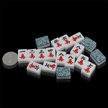Load image into Gallery viewer, LSZ 144 Pcs Mahjong Set Dice Acrylic Imitation Marble Travel Portable Multiplayer Board Game Entertainment Casual Party Activities Game Mahjong
