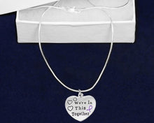 Load image into Gallery viewer, Fundraising For A Cause Purple Ribbon We&#39;re in This Together Necklaces (12 Necklaces in a Bag)
