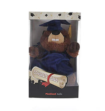 Load image into Gallery viewer, Plushland Beaver Plush Stuffed Animal Toys Present Gifts for Graduation Day, Personalized Text, Name or Your School Logo on Gown, Best for Any Grad School Kids 12 Inches(Black Cap and Gown)

