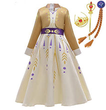 Load image into Gallery viewer, LZH Little Girls Dress Princess Fancy Dresses Outfits Pants Long Sleeve Dress up+Accessories Champagne
