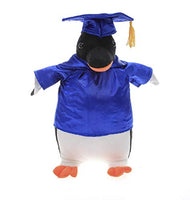 Plushland Penguin Plush Stuffed Animal Toys Present Gifts for Graduation Day, Personalized Text, Name or Your School Logo on Gown, Best for Any Grad School Kids 12 Inches(Royal Cap and Gown)