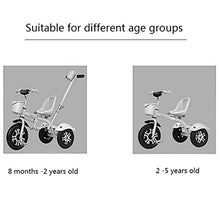 Load image into Gallery viewer, Tricycle,4 in 1 Childrens |Folding Tricycle |for 6 Months to 5 Years Foldable| 3 Wheel Push Trikes|Black|Pink|Green|White|76X48X96CM (Color : White)
