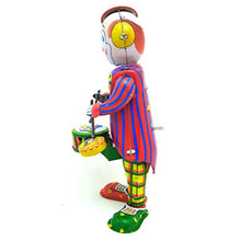 Load image into Gallery viewer, STOBOK Table Clown Toy Tinplate Wind Up Figure Toy Drumming Clown Doll Decorative Figurine Toy Gift for Kids Children Home Office
