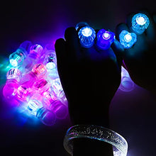 Load image into Gallery viewer, DAOKEY LED Light up Rings, Colorful Led Bumpy Plastic Diamond Rings Toys for Birthday Bachelorette Bridal Shower Gatsby Party Favors, Clear Case 30 Pack

