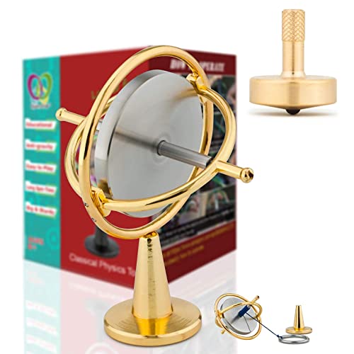 DjuiinoStar High Performance Spinning Top (5-8 Minutes) DST-805 and High Performance Gyroscope DG-5PRO-01 Bundle