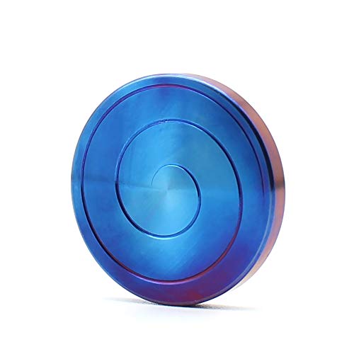 JZENT Kinetic Desk Toy Titanium Alloy Spinning Top Visual Illusion Kinetic Art Toy Office Decompression Adult Anxiety Relief Fidget Toy JT-12
