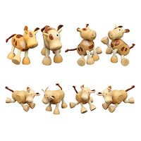 Academyus Solid Wood Small Animal Soll Model Children's Puppet Toy Creative Decoration Gift D