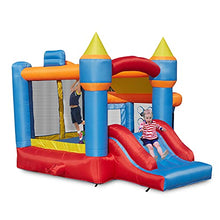 Load image into Gallery viewer, KINTNESS Inflatable Bounce House with Air Blower Bouncy Castle Basketball Rim Ocean Ball Pit Including Carry Bag Repairing Kit Stakes Hose
