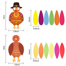 Load image into Gallery viewer, BBTO Thanksgiving Turkey Craft Kit 36 Pieces Thanksgiving Turkey Craft Paper and 240 Pieces Glue Point Dots for Thanksgiving Party Decoration DIY Craft Activities

