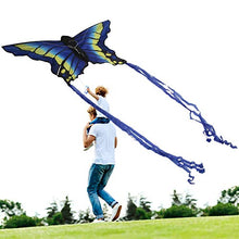 Load image into Gallery viewer, Dilwe Animal Kites,Checked Fabric Portable Butterfly Blue Kites Entertainment Activity Accessory for Both Children and Adults
