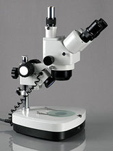 Load image into Gallery viewer, AmScope SH-2T-C2-5MT Digital Professional Trinocular Stereo Zoom Microscope, WF10x Eyepieces, 10X-40X Magnification, 1X-4X Zoom Objective, Upper and Lower Halogen Lighting with Rheostat, 110V-120V, In
