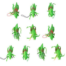 Load image into Gallery viewer, TOYANDONA 10pcs Plastic Grasshoppers Toys Plastic Insect Figures Fake Bugs Green for Children Kids Education Insect Halloween April Fools Day Themed Party
