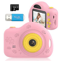 Kids Camera Toys for 3 4 5 6 7 Year Old Girls Toddler Camera for Kids Birthday Festival Gifts for Girls Age 3-9 1080P Video Camcorder with 16G Memory Card