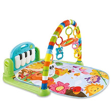 Load image into Gallery viewer, DSVF Green Baby Play Mat Activity Gym, Large Baby Game Pad Music Pedal Piano Music Fitness Rack Crawling Mat, Infant Kids Toddler Activity Center, Sit-Up Early Development Centers with Hanging Toys
