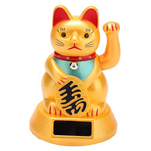 Load image into Gallery viewer, Solar Powered Welcoming Waving Beckoning Fortune Lucky Cat Home Stores Car
