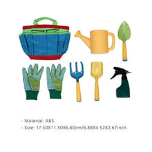Load image into Gallery viewer, Cabilock 7PCS Kids Gardening Tool Set Kids Gardening Tools Shovel Rake Fork Trowel Gloves Watering Can and Tote Bag Gardening Tools for Kids Best Outdoor Toys Gift for Boys and Girls
