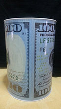 Load image into Gallery viewer, 100 Dollar Bill Tin Money Bank JUMBO, Bank Note Tin Metal Money Box 100$ Bill dollar moneybox, 8.5&#39; Tall x 6.0&#39; Metal Money Coin Bank, $100 Bill dollar bank, Benjamin Franklin coin bank, Cash Bank
