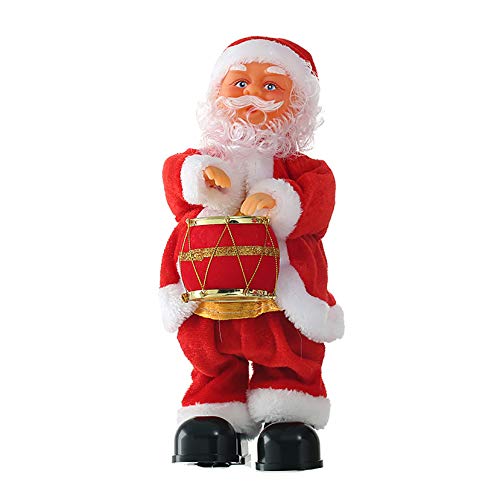 MEIFXIH Christmas Dolls,Christmas Electric Dancing Music Santa Claus Toy Christmas Decorations for Home Xmas Gift for Kids-Drumming