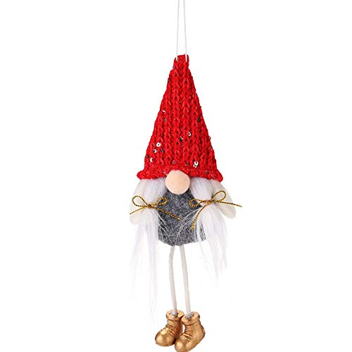 Long-Legged Faceless Doll Small Pendant, Children's Gift Decoration, Exquisite and Beautiful, Four-Color Four-Piece (Red, Gray, White, Gold),Red