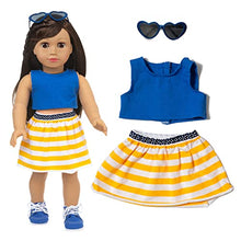 Load image into Gallery viewer, XFEYUE 18 Inch Doll Clothes and Accessories 5 Sets Doll Clothes Dress Outfits + 2 Random Style Shoes for 18 Inch Girl Doll Clothes
