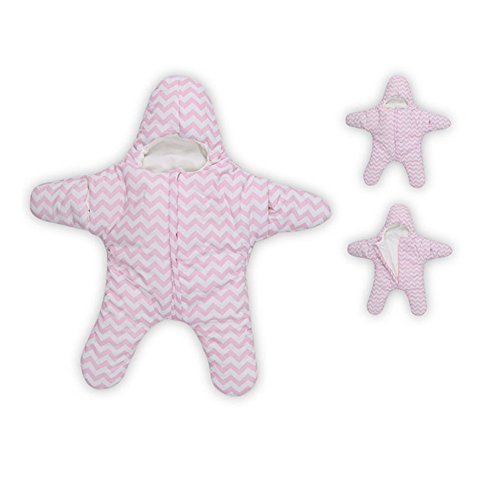 Baby Warm Sleeping Bag Starfish Shape Kid's Slumber Bags (Pink)