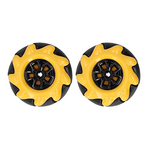 Tomantery Gripping Mecanum Wheel 3D for TT Coupling for DIY(A Pair)