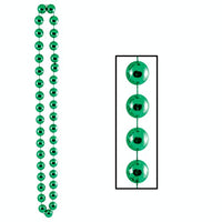 Club Pack of 12 Green Birthday Jumbo Beaded Necklaces 40