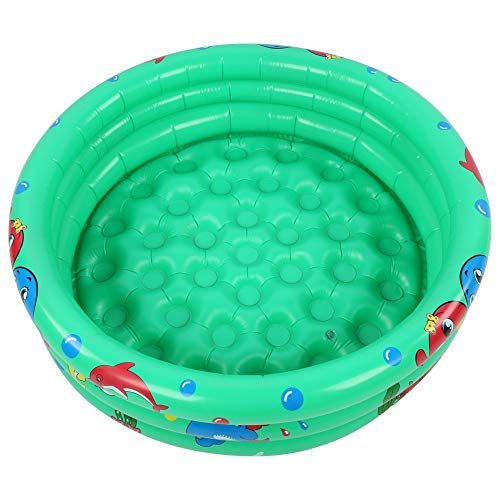 Durable Sturdy Round Inflatable Baby Toddlers Swimming Pool with Good Materials Portable Inflatable Children Little Green Pool for Kids(Green 90cm) Children's Swimming Series