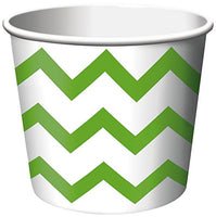 Creative Converting 6-Count Paper Treat Cups, Chevron Fresh Lime