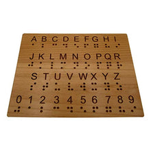 Load image into Gallery viewer, Creative Escape Rooms Wood Braille Alphabet and Number Educational Fingerboard - Learning Braille for The Sighted - Teaching Aid
