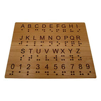 Creative Escape Rooms Wood Braille Alphabet and Number Educational Fingerboard - Learning Braille for The Sighted - Teaching Aid