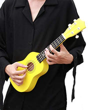Load image into Gallery viewer, EXCEART 21 Inches Ukulele Guitar Toy, Wooden Ukulele Guitar Toy Funny Musical Instruments for Kids Early Educational  Yellow
