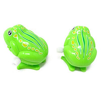 HONBAY 2PCS Cute Nostalgic Jumping Frog Toys with Clockwork