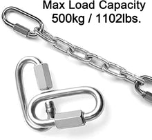 Load image into Gallery viewer, 8mm Quick Link Oval Carabiner 10pcs M8 Quick Links Chain Connector Stainless Steel Swing Clip Screw Lock Swing Set by STARVAST for Swing Play Set
