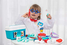 Load image into Gallery viewer, JOYIN 31Pcs Kids Doctor Playset, Pretend Doctor Kit Dentist Medical Kit with Electronic Stethoscope and Coat, Toddler Doctor Roleplay Costume Dress-Up, Kids Easter Gifts
