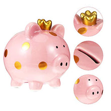Load image into Gallery viewer, IMIKEYA Ceramic Piggy Bank Pig Money Saving Pot Coin Bank Storage Jar Box Container for Kids Children Birthday Souvenir Party Favor
