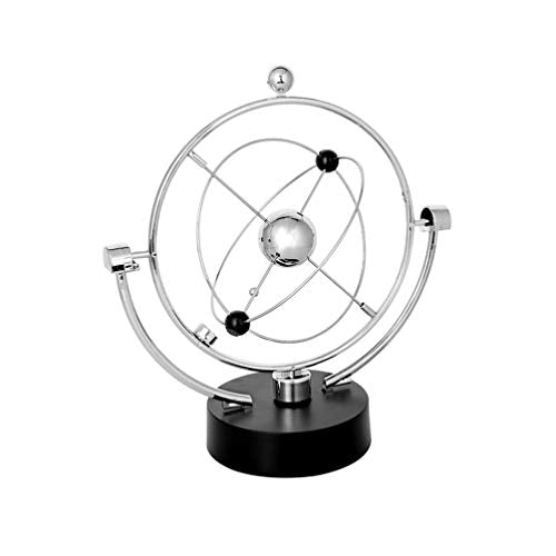 BESPORTBLE Electronic Perpetual Motion Desk Toy Physics Mechanics Science Educational Toy Kinetic Art Milky Orbital Way Toy for Home Office (Pattern 1)
