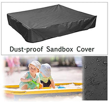 Load image into Gallery viewer, Oslimea Sandbox Cover with Drawstring, Square Dustproof Protection Beach Sandbox Canopy, Waterproof Sandpit Pool Cover Green (78.74&quot; x 78.74&quot;, Black)
