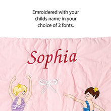 Load image into Gallery viewer, Lillian Vernon Kids Ballerina Dance Personalized Lightweight Indoor Sleeping Bag, Girls and Boys Bedding, Pink, 30 x 60 inches
