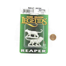 Load image into Gallery viewer, Reaper Miniatures Male &amp; Female Lion #02776 Dark Heaven Legends Unpainted Metal
