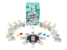 Load image into Gallery viewer, Regal Games  Double 12 Dominoes  Colored Dots Set  Mexican Train Edition Set with Colored Dots, 91 Tiles, 4 Trains, Hub, and Collector&#39;s Tin - Ideal for 2-4 Players Ages 8 for Kids and Adults

