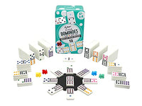 Regal Games  Double 12 Dominoes  Colored Dots Set  Mexican Train Edition Set with Colored Dots, 91 Tiles, 4 Trains, Hub, and Collector's Tin - Ideal for 2-4 Players Ages 8 for Kids and Adults
