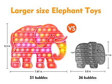 Load image into Gallery viewer, Hoofun Big Push POP Bubble Fidget Sensory Toy Elephant, 2 Pack Anxiety Relief Toys Anti Stress Squeeze Toys for Kids
